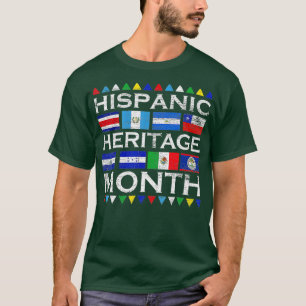 Latijns-landen die de vlag van Latino voeren, nati T-shirt