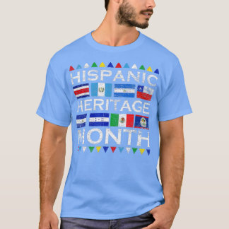 Latijns-landen die de vlag van Latino voeren, nati T-shirt