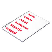 Latijns Notitieboek, Amo Amas Amat, Schooldagthema Notitieboek (Linkerzijde)