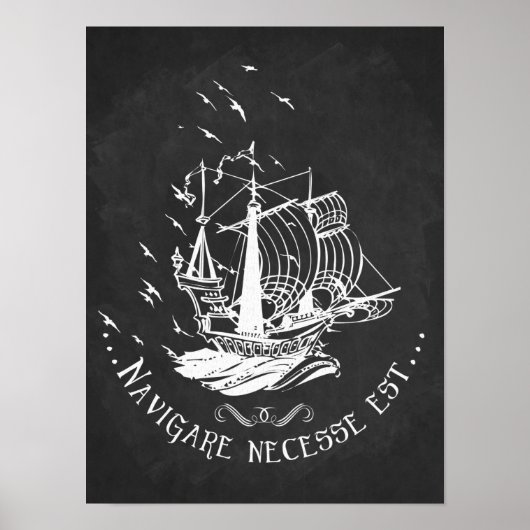 Latijns schrift art. kalkboard kunst poster (Voorkant)