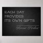 Latijns spreekwoord Elke dag biedt poster (Voorkant)
