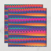 Latijns stammenzigzag kleurrijk strippatroon kaart (Voorkant / Achterkant)