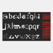 Latijnse alfabet stickers (Voorkant)