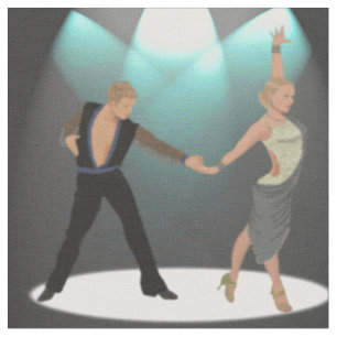 Latijnse ballroomdansers in combinatie met spotlic stof