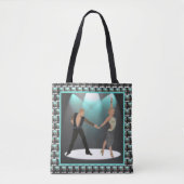 Latijnse ballroomdansers in combinatie met spotlig tote bag (Voorkant)