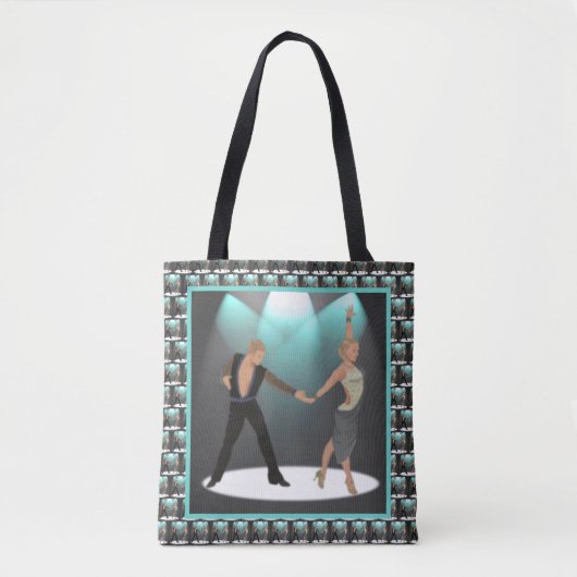 Latijnse ballroomdansers in combinatie met spotlig tote bag (Voorkant)