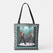 Latijnse ballroomdansers in combinatie met spotlig tote bag (Achterkant)