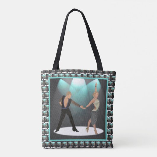 Latijnse ballroomdansers in combinatie met spotlig tote bag (Achterkant)