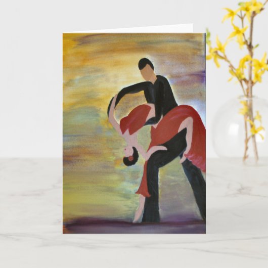 Latijnse ballroomdansers kaart (Gele Bloem)