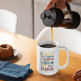 Latijnse Bijbel Verse in hoofdzaak Erat Verbum Koffiemok