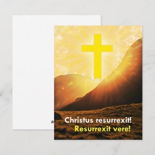 Latijnse Christus is Risen Pasen Greeting Feestdagenkaart (Voorkant / Achterkant)