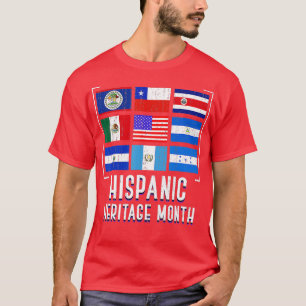Latijnse cultuur Latino - landen vlaggen hispanic  T-shirt