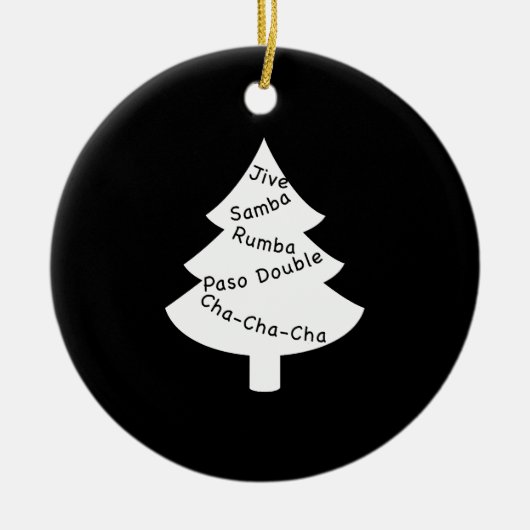 Latijnse Dans Kerstmis Treedark Keramisch Ornament (Voorkant)