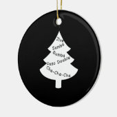 Latijnse Dans Kerstmis Treedark Keramisch Ornament (Links)