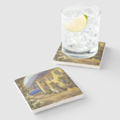 Latijnse kalm I Stenen Onderzetter (Zijkant)