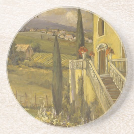 Latijnse kalm II Zandsteen Onderzetter (Voorkant)