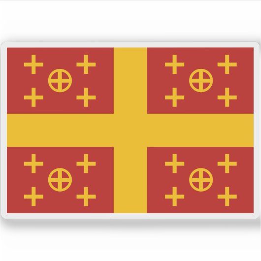 Latijnse Keizerlijke Vlag Sticker (Voorkant)