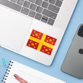 Latijnse Keizerlijke Vlag Sticker (Laptop met iPhone)
