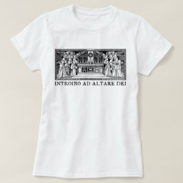Latijnse mis Introibo ad Altare Dei Katholieke Vin T-shirt