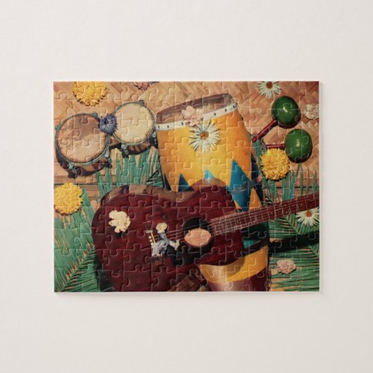 Latijnse muziekinstrumenten legpuzzel (Horizontaal)