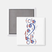 Latijnse Muzieknoten Magneet (Voorkant / Achterkant)