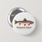 Latijnse naam regenboogforel ronde button 5,7 cm (Voorkant /achterkant)