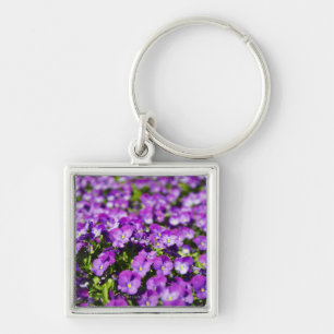 Latijnse naam: Viola tricolor subsp. hortensis. Sleutelhanger