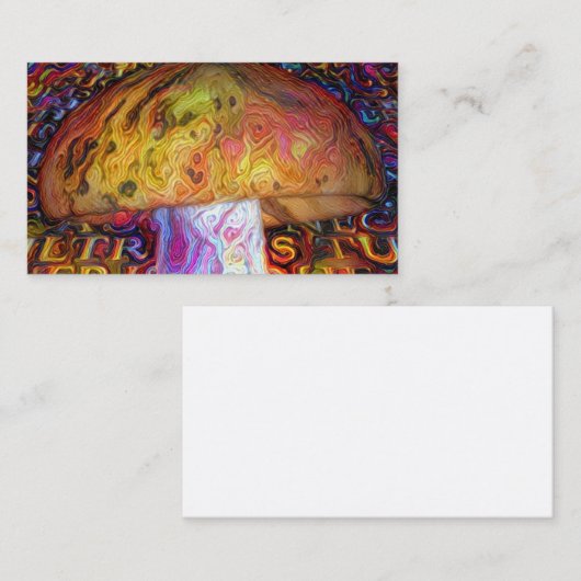 Latijnse paddenstoel visitekaartje (Voorkant / Achterkant)