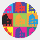 Latijnse Pop Art Ronde Sticker (Voorkant)