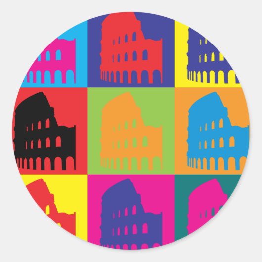 Latijnse Pop Art Ronde Sticker (Voorkant)