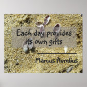 Latijnse quote Elke dag geeft zijn geschenk poster (Voorkant)
