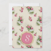  Latijnse roze Floral Graduation Party nodigt uit Kaart (Achterkant)