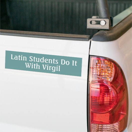 Latijnse studenten en virgil bumpersticker (Op Truck)