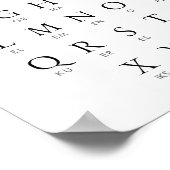 Latijnse taal alfabet poster (Hoek)