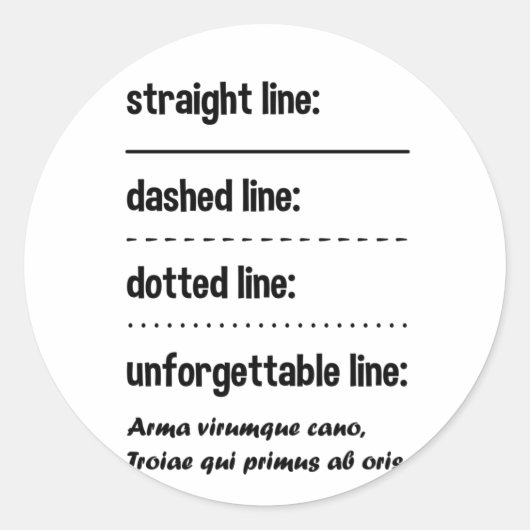 Latijnse taal grappig Gezegde Ronde Sticker (Voorkant)