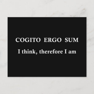 Latijnse uitdrukking Cogito Ergo Sum Briefkaart