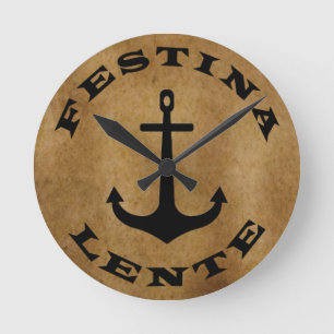 Latijnse uitdrukking Festina lente Ronde Klok