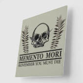 Latijnse uitdrukking - grijp de dag - Memento Mori Vierkante Klok (Hoek)