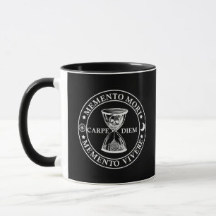 Latijnse uitdrukking - Memento Mori Memento Vivere Mok