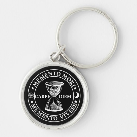 Latijnse uitdrukking - Memento Mori Memento Vivere Sleutelhanger (Voorkant)