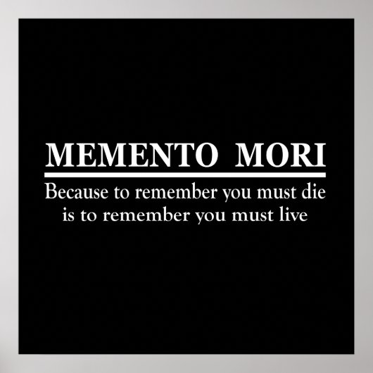 Latijnse uitdrukking - Memento Mori Poster (Voorkant)