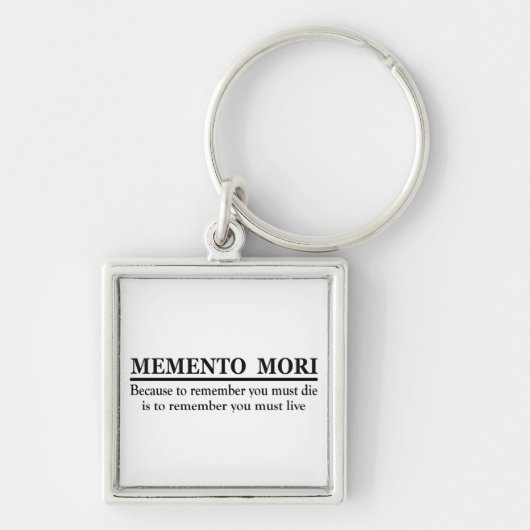 Latijnse uitdrukking - Memento Mori Sleutelhanger (Voorkant)
