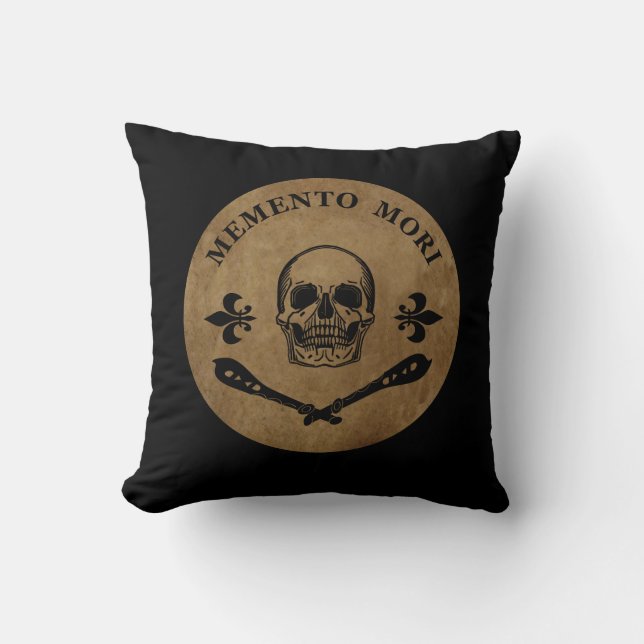 Latijnse uitdrukking - Pak de dag - Memento Mori S Kussen (Voorkant)