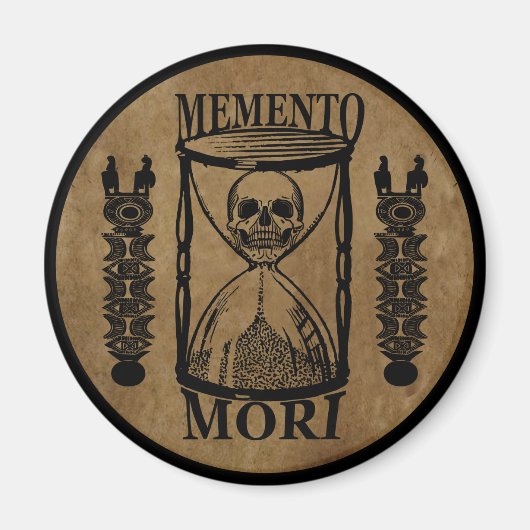 Latijnse uitdrukking - Pak de dag - Memento Mori S Magneet (Voorkant)