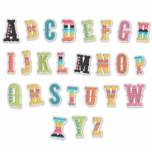 LATIJNSE VIBES - A-Z - STICKER (Voorkant)