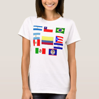 Latijnse vlaggen t-shirt