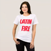 Latijnse Vuur Humoristische Grappige Liefde Spaans Tri-Blend Shirt (Voorkant volledig)