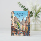 Latijnse Wijk Frankrijk Briefkaart (Staand voorkant)