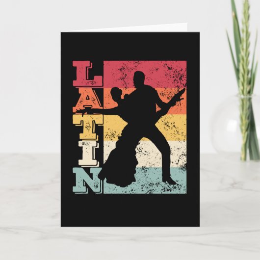 Latin American Dance Couple Vintage Kaart (Voorkant)