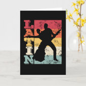 Latin American Dance Couple Vintage Kaart (Gele Bloem)